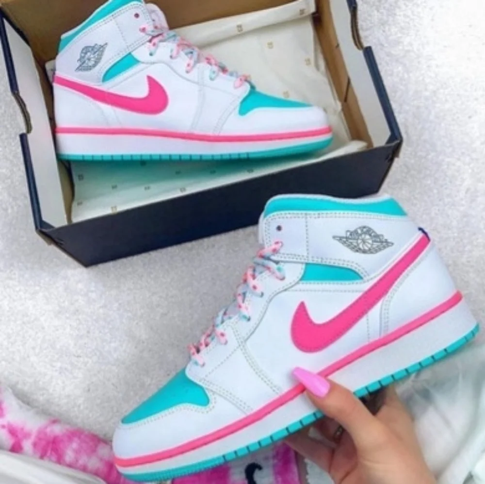 AIR JORDAN 1 MID M*U*L*T*I*C*O*L*O*R* WOMEN US SIZE6.5 BRAND NEW IN BOX - Picture 3 of 14